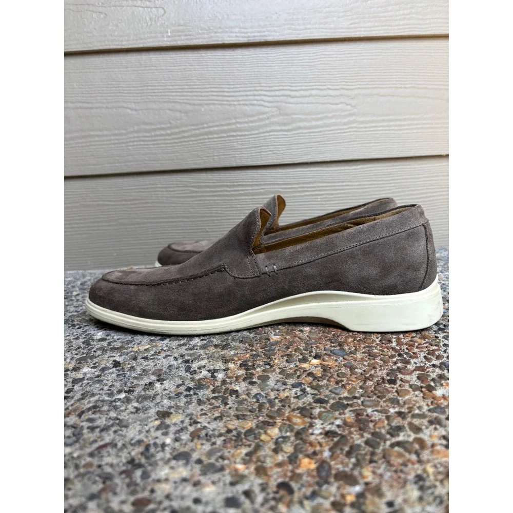 Amberjack The Loafer Stone Suede Mens Slip On Shoes Size 11 Made in Portugal